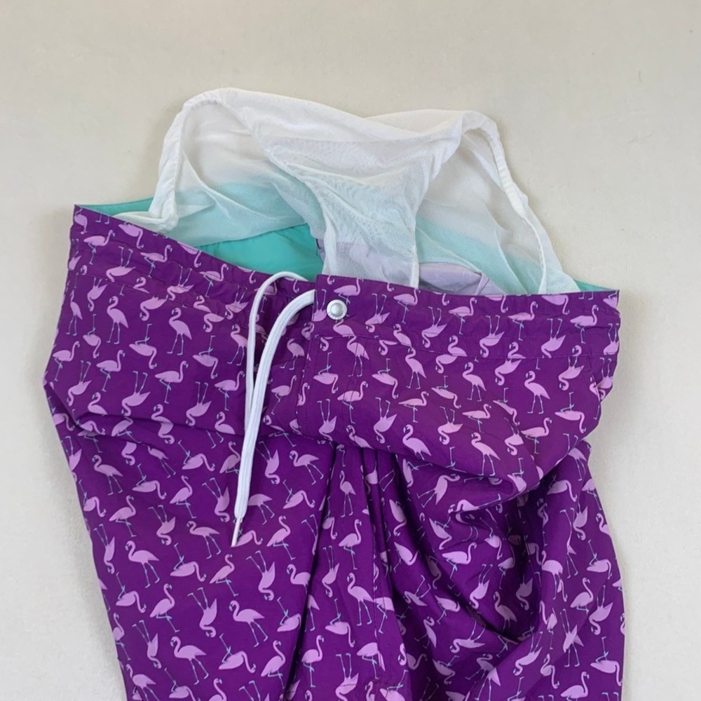 Bonobos Mens Flamingo‎ Print Swim Trunks Purple 9 Inch Inseam Size 34 - Picture 7 of 9
